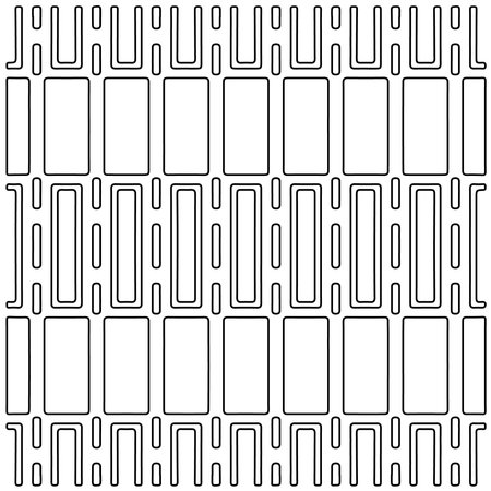 Stylish texture with figures from lines.Abstract geometric black and white pattern for web page, textures, card, poster, fabric, textile. Monochrome graphic repeating design.のイラスト素材