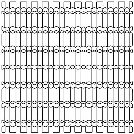Stylish texture with figures from lines.Abstract geometric black and white pattern for web page, textures, card, poster, fabric, textile. Monochrome graphic repeating design.のイラスト素材