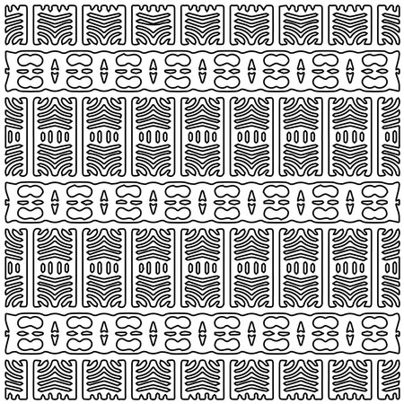 Stylish texture with figures from lines.Abstract geometric black and white pattern for web page, textures, card, poster, fabric, textile. Monochrome graphic repeating design.のイラスト素材