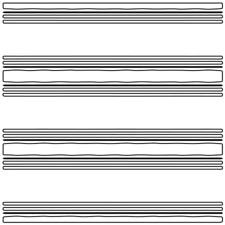 Stylish texture with figures from lines.Abstract geometric black and white pattern for web page, textures, card, poster, fabric, textile. Monochrome graphic repeating design.のイラスト素材