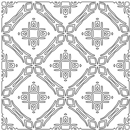 Striped geometric patterns. Digital design.Black and white pattern for web page, textures, card, poster, fabric, textile.のイラスト素材