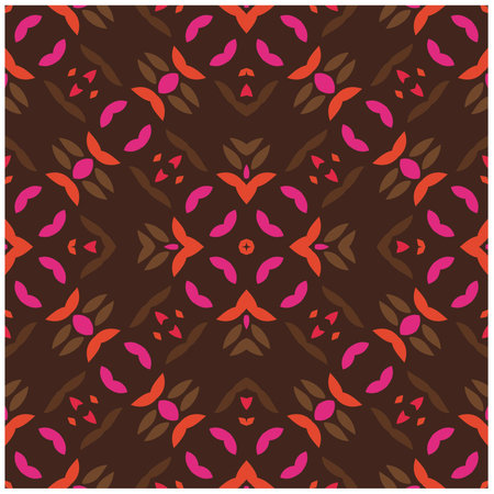 Abstract ethnic rug ornamental seamless pattern.Perfect for fashion, textile design, cute themed fabric, on wall paper, wrapping paper and home decor.Elements of graphic design.のイラスト素材