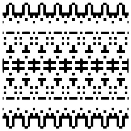 Vector monochrome pattern, Abstract texture for fabric print, card, table cloth, furniture, banner, cover, invitation, decoration, wrapping.seamless repeating pattern.Black and white color.のイラスト素材