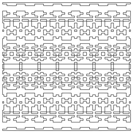 Stylish texture with figures from lines.Abstract geometric black and white pattern for web page, textures, card, poster, fabric, textile. Monochrome graphic repeating design.のイラスト素材