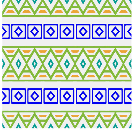 Rainbow ikat vector ~ seamless background.Tribal design for fashion,carpet, background, batik, wallpaper, clothing, wrapping, skirt.のイラスト素材