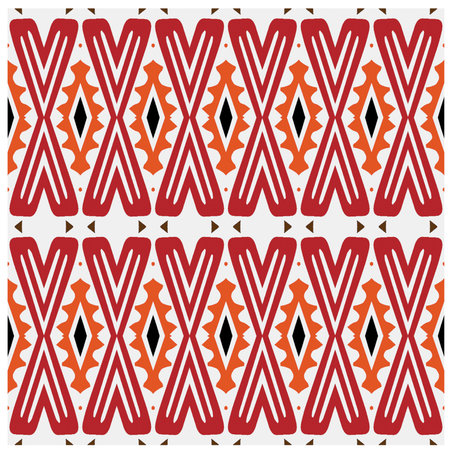 Rainbow ikat vector ~ seamless background.Tribal design for fashion,carpet, background, batik, wallpaper, clothing, wrapping, skirt.のイラスト素材