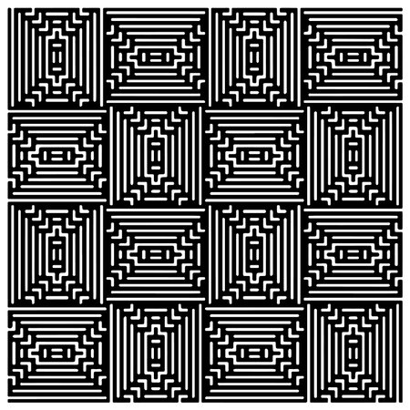 Black and white abstract patterns.Seamless monochrome repeating pattern for web page, textures, card, poster, fabric, textile.のイラスト素材