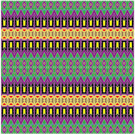 Abstract seamless pattern with ethnic aztec ornament. Boho design. Aztec pattern. Folk stylized print template for paper and fabric. summer fashion.のイラスト素材