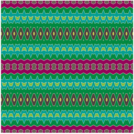 Abstract seamless pattern with ethnic aztec ornament. Boho design. Aztec pattern. Folk stylized print template for paper and fabric. summer fashion.のイラスト素材