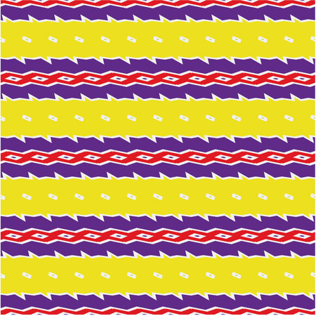 Vector geometric ornament in ethnic style. Seamless pattern with abstract shapes, repeat tiles. Repeating pattern for decor, textile and fabric.のイラスト素材