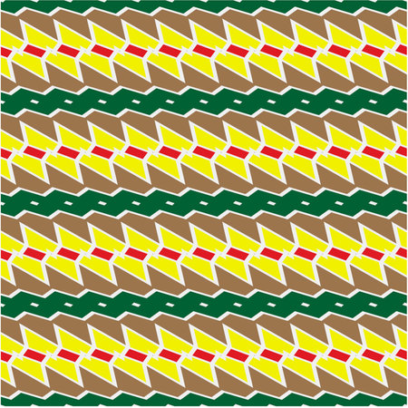 Vector geometric ornament in ethnic style. Seamless pattern with abstract shapes, repeat tiles. Repeating pattern for decor, textile and fabric.のイラスト素材