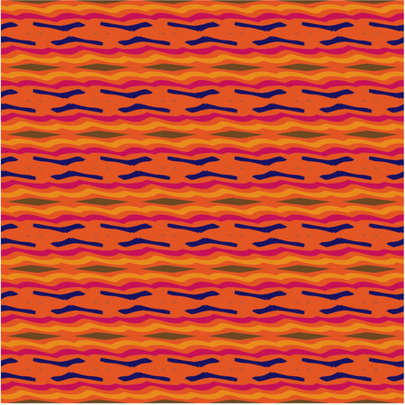 Vector geometric ornament in ethnic style. Seamless pattern with abstract shapes, repeat tiles. Repeating pattern for decor, textile and fabric.のイラスト素材