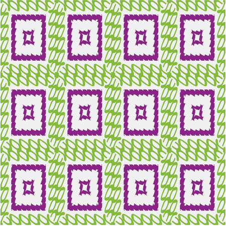 Vector geometric ornament in ethnic style. Seamless pattern with abstract shapes, repeat tiles. Repeating pattern for decor, textile and fabric.のイラスト素材