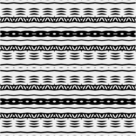 Vector monochrome pattern, Abstract texture for fabric print, card, table cloth, furniture, banner, cover, invitation, decoration, wrapping.seamless repeating pattern.Black and white color.のイラスト素材
