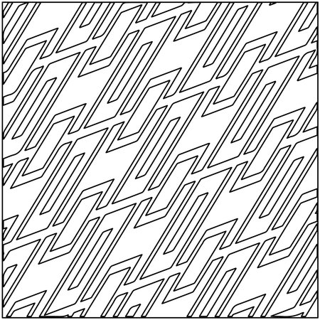 Stylish texture with figures from lines.Abstract geometric black and white pattern for web page, textures, card, poster, fabric, textile. Monochrome graphic repeating design.のイラスト素材