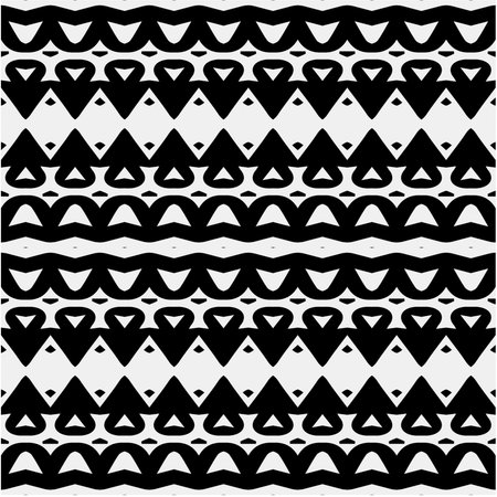 White background with abstract shapes. Black and white texture. Seamless monochrome repeating...