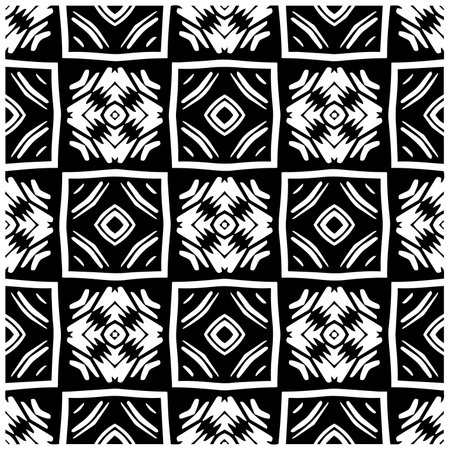 monochrome pattern. Abstract texture for fabric print, card, table cloth, furniture, banner, cover, invitation, decoration, wrapping.seamless repeating pattern.Black and white color.のイラスト素材