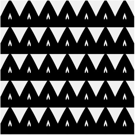 monochrome pattern. Abstract texture for fabric print, card, table cloth, furniture, banner, cover, invitation, decoration, wrapping.seamless repeating pattern.Black and white color.のイラスト素材