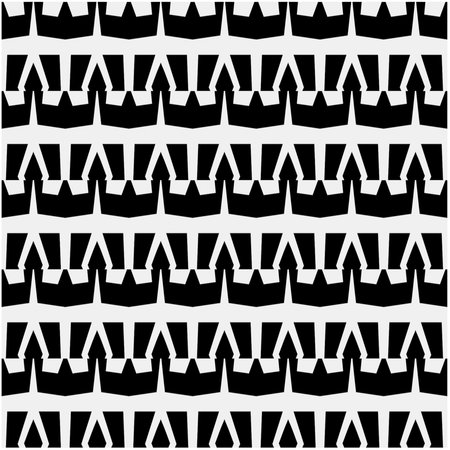 monochrome pattern. Abstract texture for fabric print, card, table cloth, furniture, banner, cover, invitation, decoration, wrapping.seamless repeating pattern.Black and white color.のイラスト素材