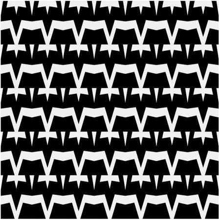 monochrome pattern. Abstract texture for fabric print, card, table cloth, furniture, banner, cover, invitation, decoration, wrapping.seamless repeating pattern.Black and white color.のイラスト素材