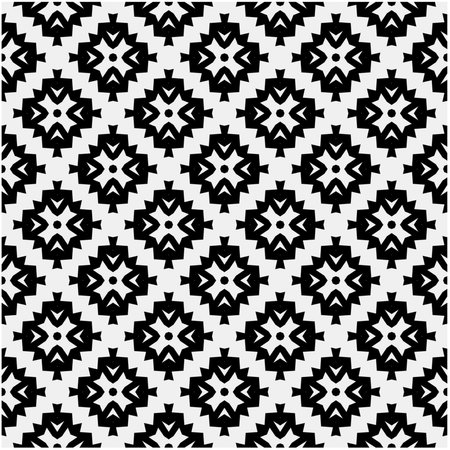 monochrome pattern. Abstract texture for fabric print, card, table cloth, furniture, banner, cover, invitation, decoration, wrapping.seamless repeating pattern.Black and white color.のイラスト素材