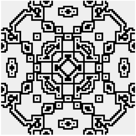 monochrome pattern. Abstract texture for fabric print, card, table cloth, furniture, banner, cover, invitation, decoration, wrapping.seamless repeating pattern.Black and white color.のイラスト素材