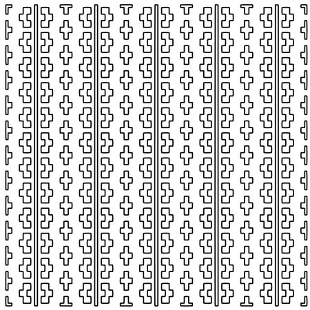 Repeating patterns of lines. Black and white pattern for web page, textures, card, poster, fabric, textile.のイラスト素材