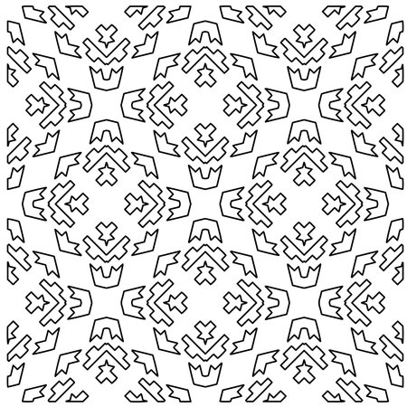Repeating patterns of lines. Black and white pattern for web page, textures, card, poster, fabric, textile.のイラスト素材