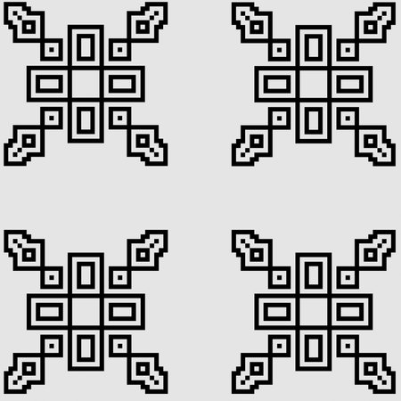 geometric pattern. Black and white pattern for web page, textures, card, poster, fabric, textile.のイラスト素材