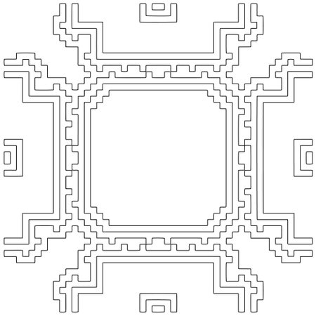 Geometric pattern of lines. Black and white pattern for web page, textures, card, poster, fabric, textile.のイラスト素材