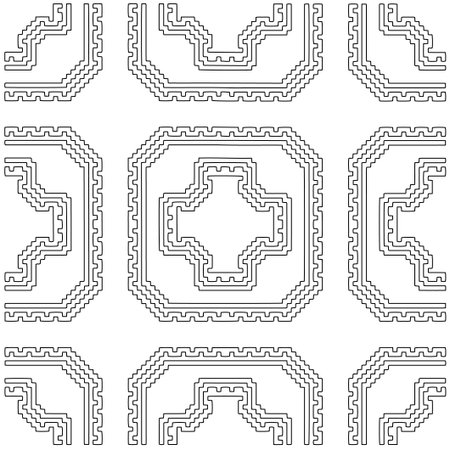 Geometric pattern of lines. Black and white pattern for web page, textures, card, poster, fabric, textile.のイラスト素材