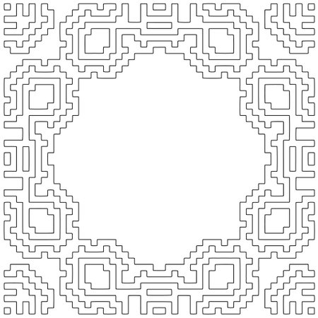 Geometric pattern of lines. Black and white pattern for web page, textures, card, poster, fabric, textile.のイラスト素材