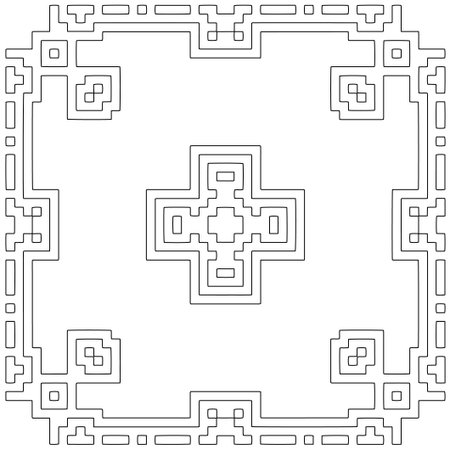 Geometric pattern of lines. Black and white pattern for web page, textures, card, poster, fabric, textile.のイラスト素材