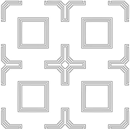 Geometric pattern of lines. Black and white pattern for web page, textures, card, poster, fabric, textile.のイラスト素材