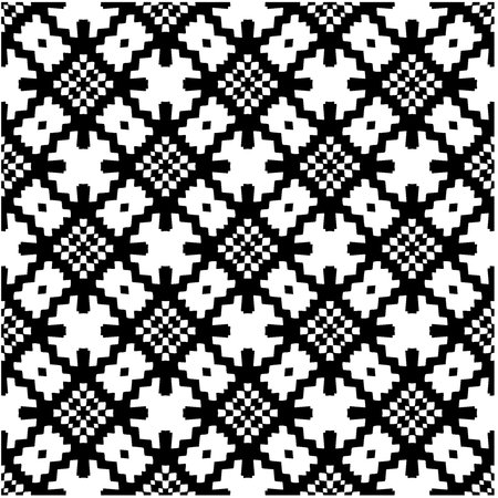 Seamless repeat pattern. Black and white pattern for web page, textures, card, poster, fabric, textile.のイラスト素材