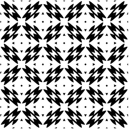 Geometric seamless pattern. Black and white pattern for web page, textures, card, poster, fabric, textile.のイラスト素材
