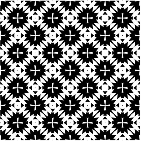 Geometric seamless pattern. Black and white pattern for web page, textures, card, poster, fabric, textile.のイラスト素材