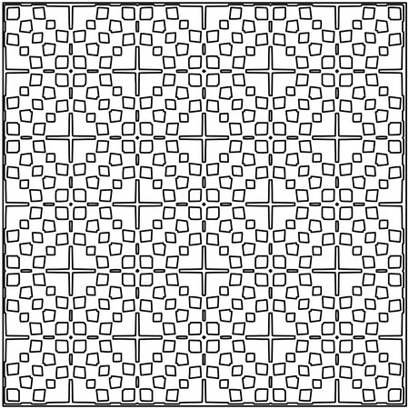 Geometric pattern of lines. Black and white pattern for web page, textures, card, poster, fabric, textile.のイラスト素材