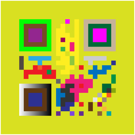 Multicolor background, banner. Fantasy on the theme of QR code. Raster copy of vector file.のイラスト素材