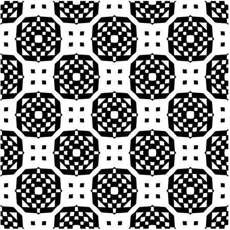 Seamless repeat pattern. Black and white pattern for web page, textures, card, poster, fabric, textile.のイラスト素材