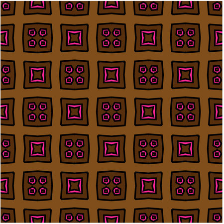 Seamless vector background with repeat pattern. multicolor mosaic. Perfect for fashion, textile design, cute themed fabric, on wall paper, wrapping paper, fabrics and home decor.のイラスト素材