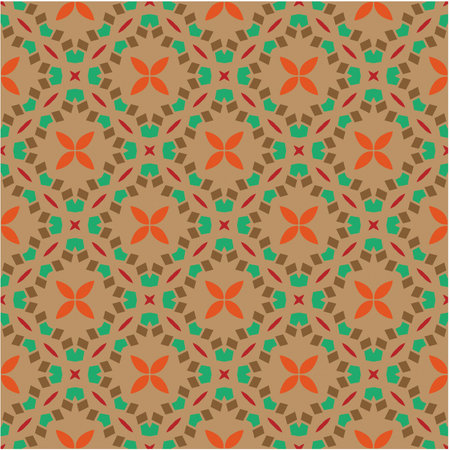 Seamless vector background with repeat pattern. multicolor mosaic. Perfect for fashion, textile design, cute themed fabric, on wall paper, wrapping paper, fabrics and home decor.のイラスト素材