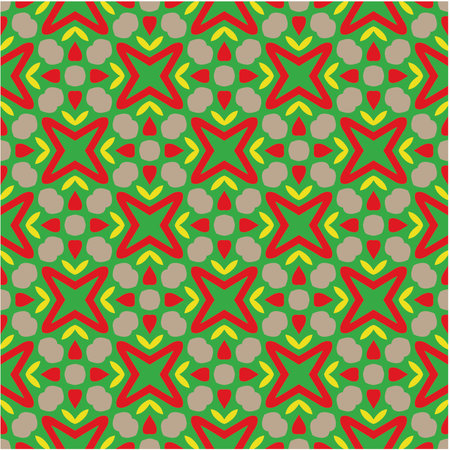 Seamless vector background with repeat pattern. multicolor mosaic. Perfect for fashion, textile design, cute themed fabric, on wall paper, wrapping paper, fabrics and home decor.のイラスト素材