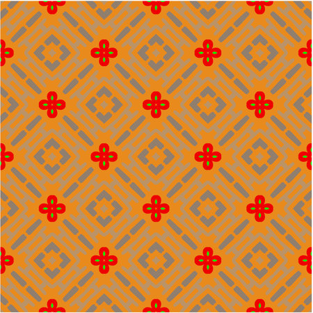 Seamless vector background with repeat pattern. multicolor mosaic. Perfect for fashion, textile design, cute themed fabric, on wall paper, wrapping paper, fabrics and home decor.のイラスト素材