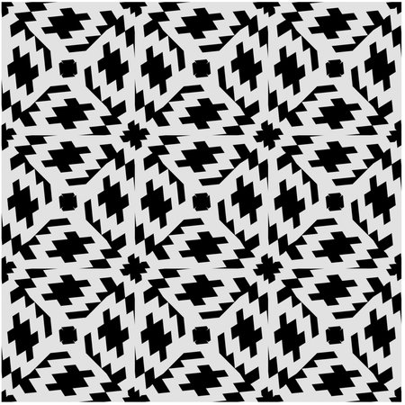 Seamless vector background with repeat pattern. Black and white color.