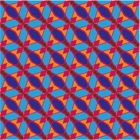 Seamless vector background with repeat pattern. multicolor mosaic. Perfect for fashion, textile design, cute themed fabric, on wall paper, wrapping paper, fabrics and home decor.のイラスト素材