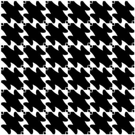 Grunge background with abstract shapes. Black and white texture. Seamless monochrome repeating pattern for decor, fabric, cloth.のイラスト素材