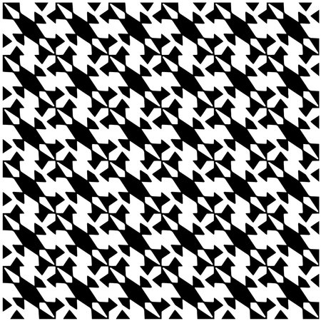 Grunge background with abstract shapes. Black and white texture. Seamless monochrome repeating pattern for decor, fabric, cloth.のイラスト素材