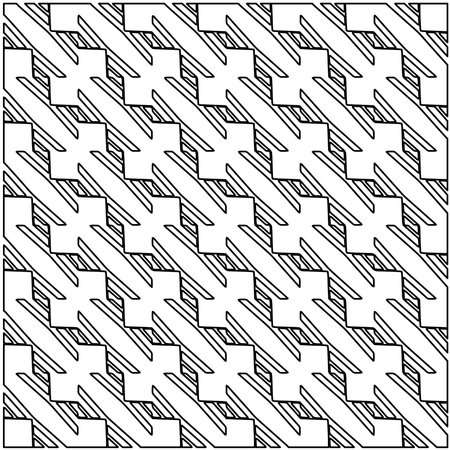 Black And White Abstract Vector Image. Stylish texture with figures from lines for web page,...