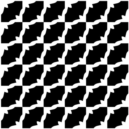 Background with abstract shapes. Black and white texture. Seamless monochrome repeating pattern for decor, fabric, cloth.のイラスト素材